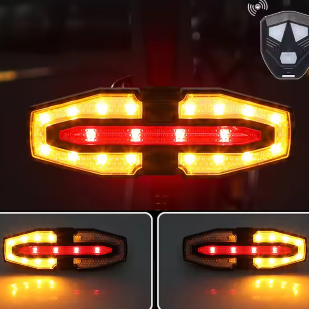 💡Luz Trasera LED para Bicicleta con Intermitentes – Máxima Seguridad Nocturna 🔒
